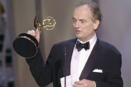David Chase with an Emmy